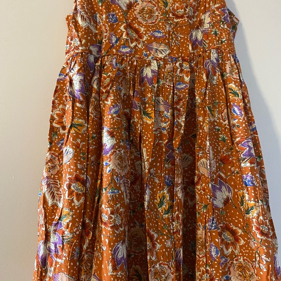 Mango dress XS -2 summer wide skirt maxi dress - Picture 6 of 6